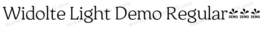 Widolte Light Demo Regular字体转换